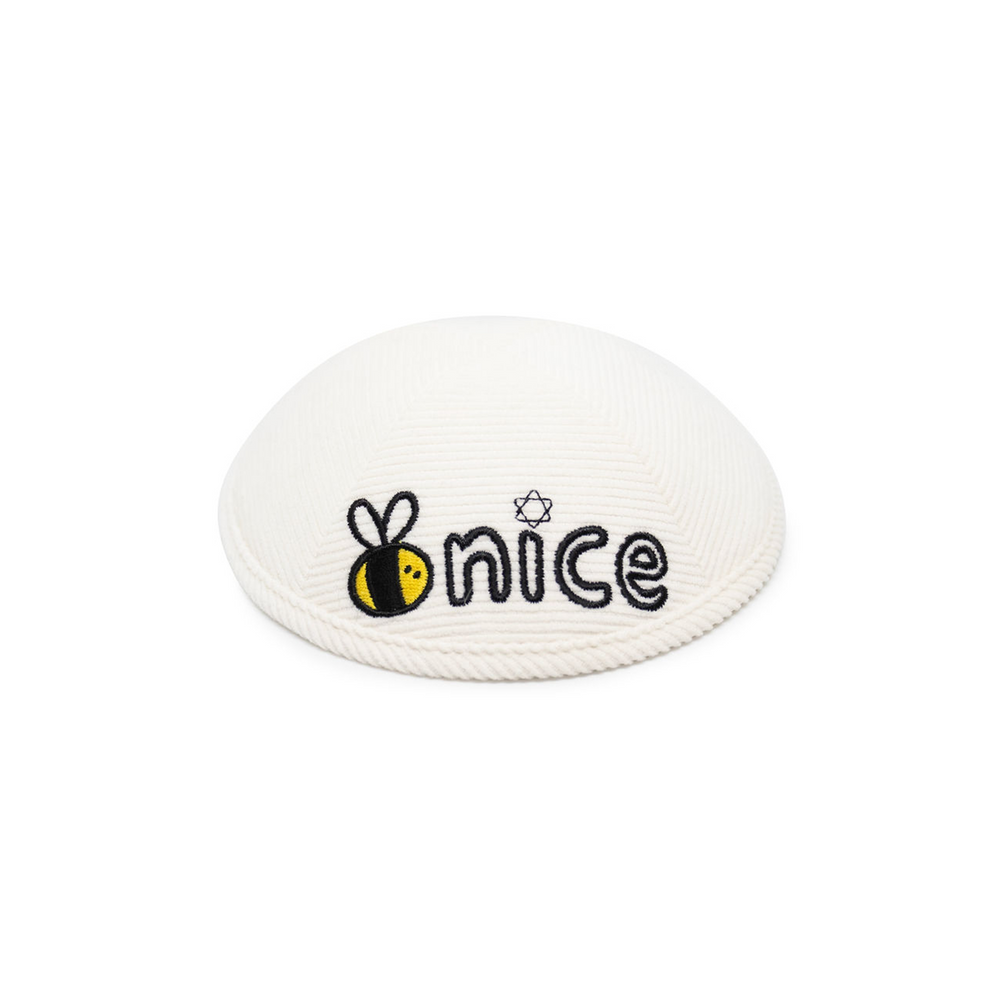 Corduroy Kippah in Cream